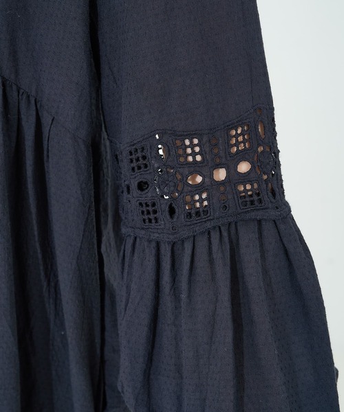 collex(コレックス)の「レース切替パフスリーブワンピース(ワンピース・レディース・ブラック/ブルー・フリー)」の21枚目の写真