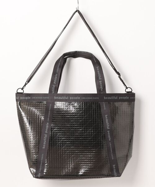 バッグ beautiful people plaid vinyl logo bag L beautiful people plaid vinyl logo tape bag L 1515611969