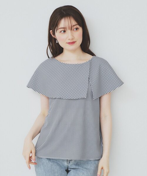 最終値下げ☆ pp*closet☆ブラウス　キナリ　31 シアーシャイニー2wayオフショルブラウス [C7291] レディース 20