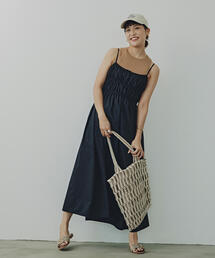 N.（N. Natural Beauty Basic） | バックオープンギャザーキャミワンピース(ワンピース)