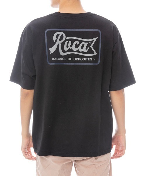 RVCA(ルーカ)の「【RVCA/ルーカ】25SS PEN SCRIPT SS/バックプリント半袖ロゴTシャツ(Tシャツ/カットソー・メンズ・ホワイト/ブラック・MEDIUM/LARGE)」の1枚目の写真