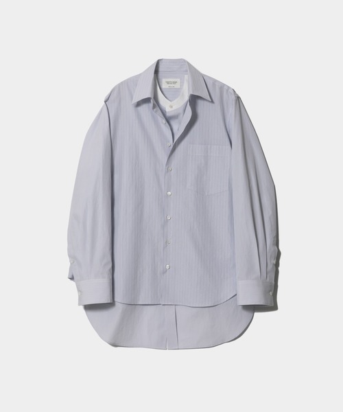 beautiful people（ビューティフルピープル）の「double-front        finx stripe shirt（シャツ/ブラウス・レディース・オフホワイト/ブルー・36/34）」の6枚目の写真