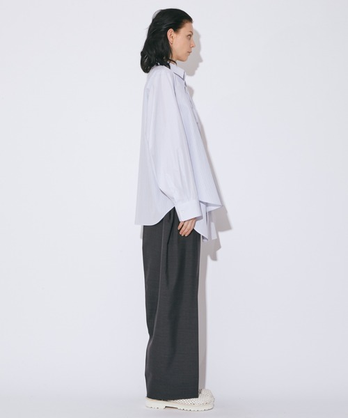 beautiful people（ビューティフルピープル）の「double-front        finx stripe shirt（シャツ/ブラウス・レディース・オフホワイト/ブルー・36/34）」の4枚目の写真