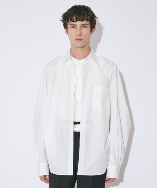 beautiful people（ビューティフルピープル）の「double-front        finx stripe shirt（シャツ/ブラウス・レディース・オフホワイト/ブルー・36/34）」の13枚目の写真