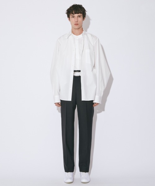 beautiful people（ビューティフルピープル）の「double-front        finx stripe shirt（シャツ/ブラウス・レディース・オフホワイト/ブルー・36/34）」の14枚目の写真