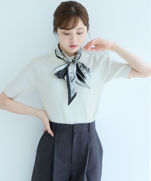 セール】スカーフツキニット494364（ニット/セーター）｜Andemiu