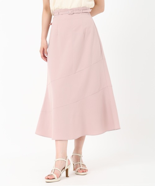 セール】2025春夏新作 アシンメトリー切替Aラインスカート（スカート