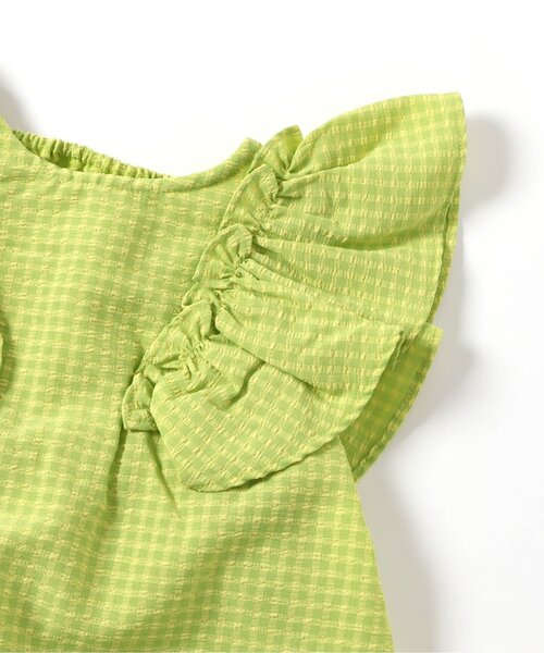 apres les cours（アプレレクール）の「【ジュニア対応】水陸両用カラーギンガムワンピース（ワンピース・キッズ・ライム/レッド・80/90/100/110/120/130/140）」の11枚目の写真