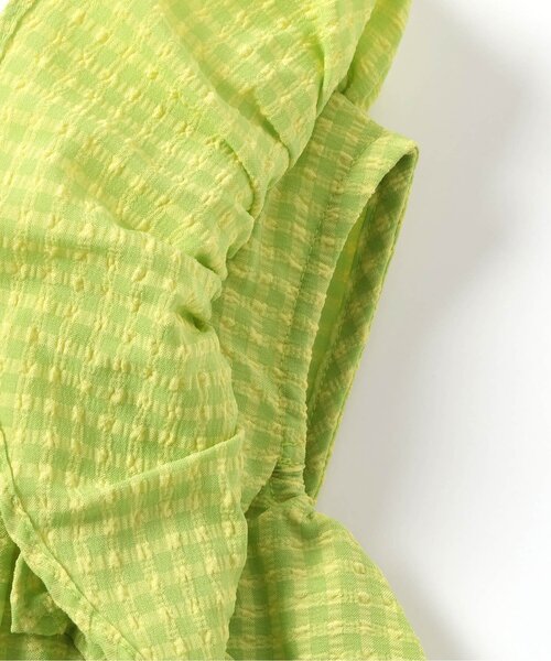 apres les cours（アプレレクール）の「【ジュニア対応】水陸両用カラーギンガムワンピース（ワンピース・キッズ・ライム/レッド・80/90/100/110/120/130/140）」の12枚目の写真