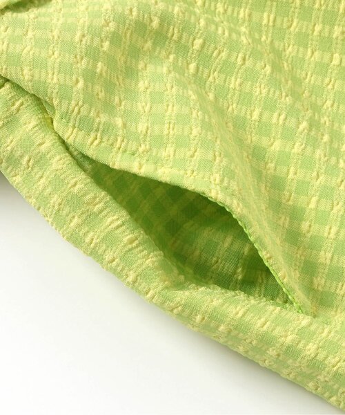 apres les cours（アプレレクール）の「【ジュニア対応】水陸両用カラーギンガムワンピース（ワンピース・キッズ・ライム/レッド・80/90/100/110/120/130/140）」の13枚目の写真