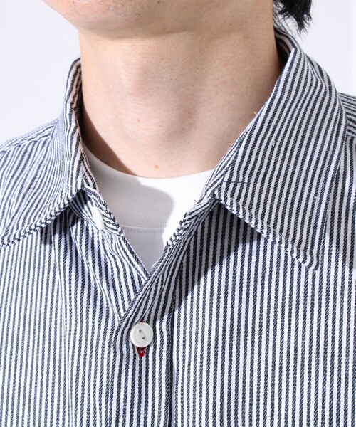 FREDY MAC(フレディーマック)の「【FREDYMAC/フレディマック】ヒッコリーシャツ ショートスリーブ ストライプシャツ(シャツ/ブラウス・メンズ・ホワイト系その他4/ブルー系その他7・M/L)」の20枚目の写真