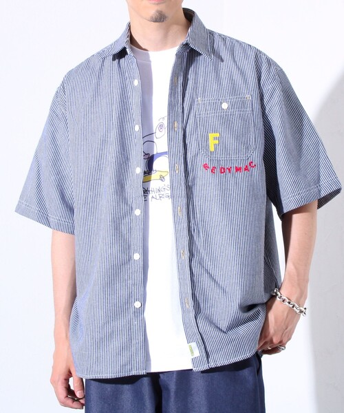 FREDY MAC(フレディーマック)の「【FREDYMAC/フレディマック】ヒッコリーシャツ ショートスリーブ ストライプシャツ(シャツ/ブラウス・メンズ・ホワイト系その他4/ブルー系その他7・M/L)」の13枚目の写真