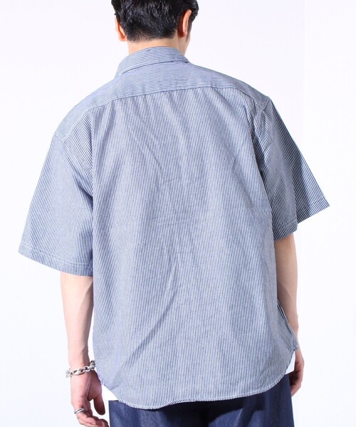 FREDY MAC(フレディーマック)の「【FREDYMAC/フレディマック】ヒッコリーシャツ ショートスリーブ ストライプシャツ(シャツ/ブラウス・メンズ・ホワイト系その他4/ブルー系その他7・M/L)」の11枚目の写真