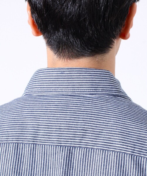 FREDY MAC(フレディーマック)の「【FREDYMAC/フレディマック】ヒッコリーシャツ ショートスリーブ ストライプシャツ(シャツ/ブラウス・メンズ・ホワイト系その他4/ブルー系その他7・M/L)」の4枚目の写真