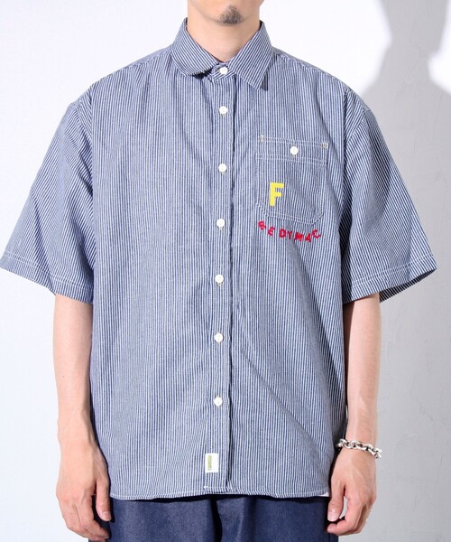 FREDY MAC(フレディーマック)の「【FREDYMAC/フレディマック】ヒッコリーシャツ ショートスリーブ ストライプシャツ(シャツ/ブラウス・メンズ・ホワイト系その他4/ブルー系その他7・M/L)」の3枚目の写真