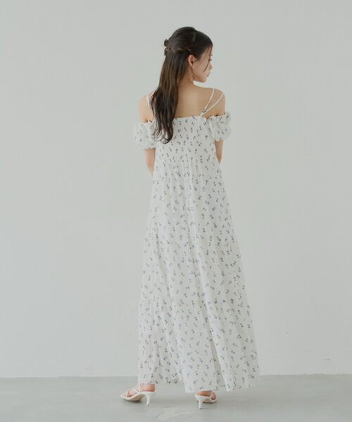 chicoree ロングワンピース セール】【REVIVAL/WEB限定】BACK開きデザインノースリロング
