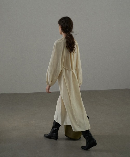 DECADE CLASSIC ギャザーネック ロングワンピース（ワンピース