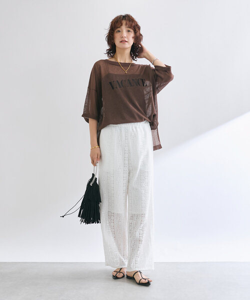 RIVE DROITE（リヴドロワ）の「【à Nice （ア ・ニース）】フリンジポシェット（ハンドバッグ・レディース・オフホワイト/ブラック・FREE）」の21枚目の写真