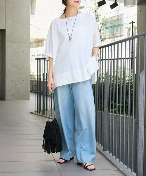 RIVE DROITE（リヴドロワ）の「【à Nice （ア ・ニース）】フリンジポシェット（ハンドバッグ・レディース・オフホワイト/ブラック・FREE）」の22枚目の写真