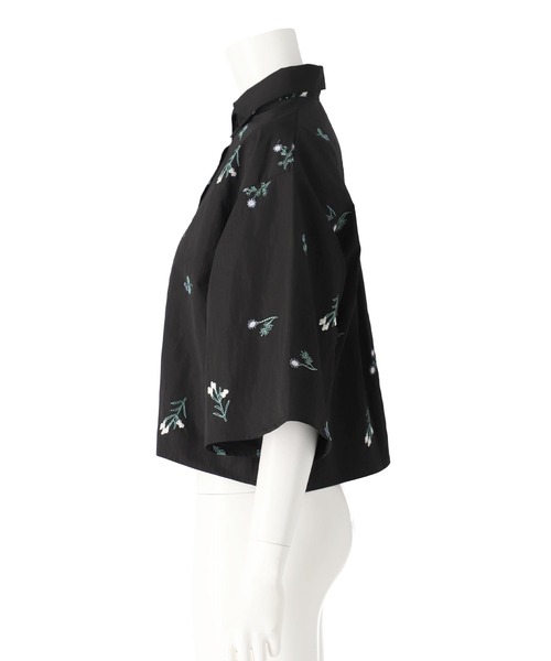 Settimissimo（セッティミッシモ）の「タフタフラワー刺繍ハーフスリーブブラウス（シャツ/ブラウス・レディース・アイボリー/ブラック・FREE）」の15枚目の写真