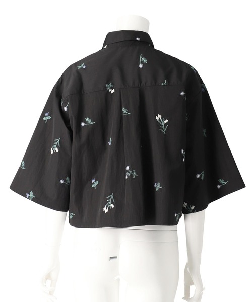 Settimissimo（セッティミッシモ）の「タフタフラワー刺繍ハーフスリーブブラウス（シャツ/ブラウス・レディース・アイボリー/ブラック・FREE）」の16枚目の写真