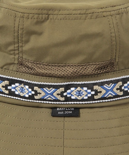 BAYFLOW（ベイフロー）の「【UVケア・接触冷感・吸水速乾・撥水】アドベンチャーテープハット（ハット・メンズ・ブラック/カーキ・FREE）」の16枚目の写真