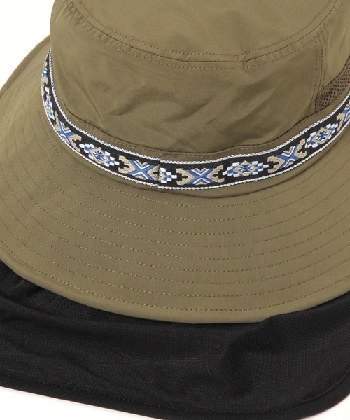 BAYFLOW（ベイフロー）の「【UVケア・接触冷感・吸水速乾・撥水】アドベンチャーテープハット（ハット・メンズ・ブラック/カーキ・FREE）」の17枚目の写真