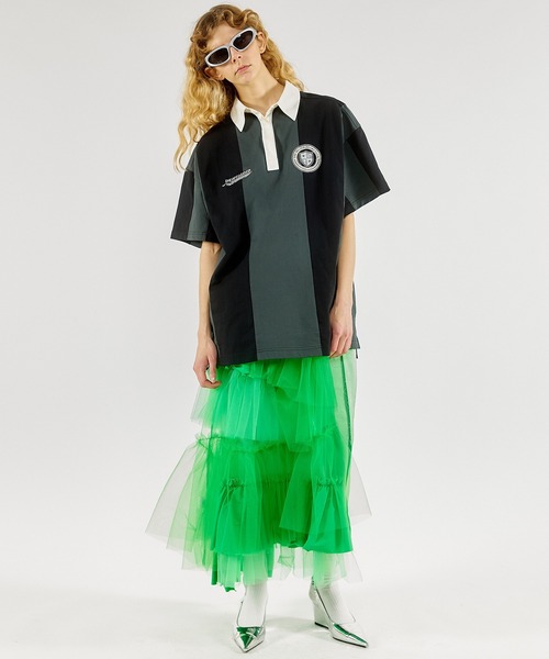 【新品未使用】 MAISON SPECIAL スカート メゾンスペシャル グレー MAISON SPECIAL スカート Layered A-line Slirt/レイヤードA