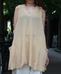 【CYAN TOKYO】サーキュラー畦ニットチュニック