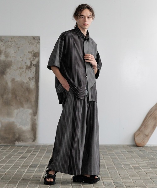 セール】【一部カラーSET UP対応】サイコウチクストライプシャツ(HARE