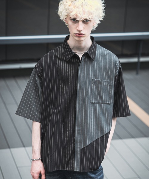 セール】【一部カラーSET UP対応】サイコウチクストライプシャツ(HARE