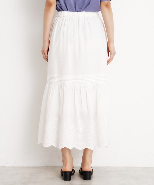 THE SHOP TK （ザ ショップ ティーケー ）の「スカラップ刺繍スカート【洗濯機OK】（スカート・レディース・オフホワイト/ブラック・99）」の13枚目の写真