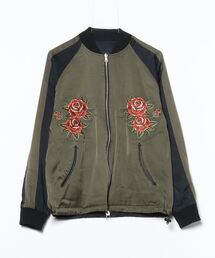 【希少デザイン スキーウェア】花柄 フリース ボタニカル アウター 緑 古着 希少デザイン スキーウェア】花柄 フリース ボタニカル アウター