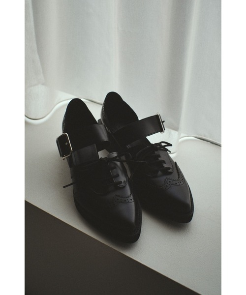 Wing tip Strap shoes ウィングチップストラップシューズ