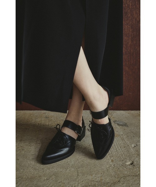 RIM.ARK（リムアーク）の「Wing tip Strap shoes ウィングチップストラップシューズ（パンプス・レディース・ブラック・39/38/37/36）」の17枚目の写真