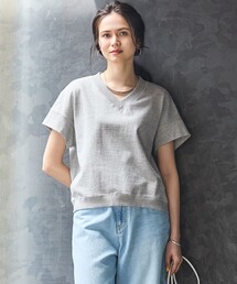 23区（ニジュウサンク）の「【SLOW/WEB限定】ラスティックテリー Vネック カットソー（Tシャツ/カットソー）」