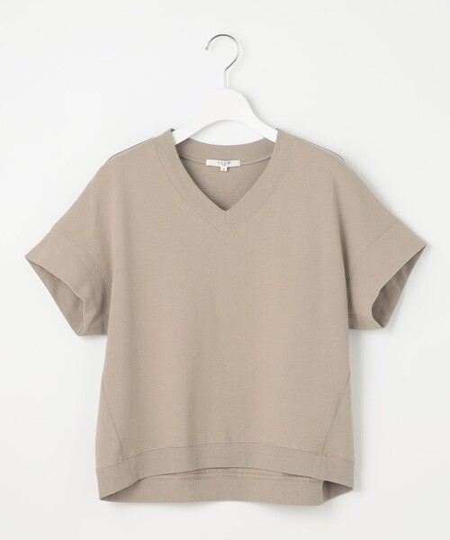 23区（ニジュウサンク）の「【SLOW/WEB限定】ラスティックテリー Vネック カットソー（Tシャツ/カットソー・レディース・ライトグレー系/ダルブルー系/ベージュ系・38）」の9枚目の写真