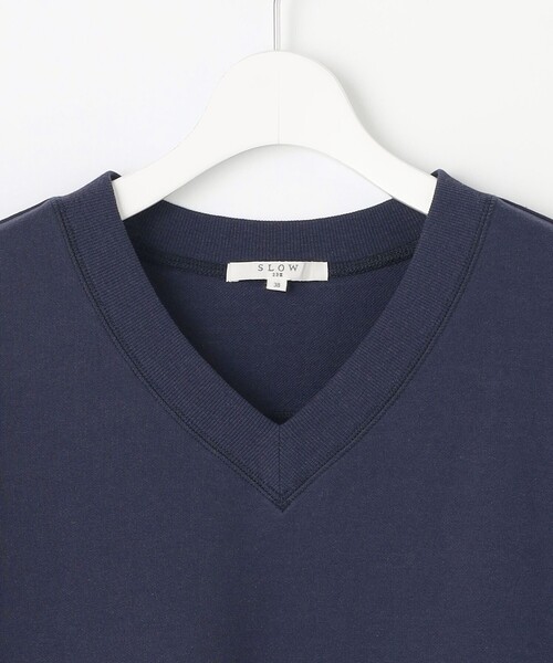 23区（ニジュウサンク）の「【SLOW/WEB限定】ラスティックテリー Vネック カットソー（Tシャツ/カットソー・レディース・ライトグレー系/ダルブルー系/ベージュ系・38）」の12枚目の写真