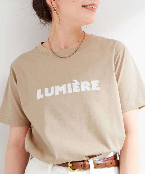 B.C STOCK(ベーセーストック)の「《追加》手洗い可 / フロッキープリントロゴTEE(Tシャツ/カットソー・レディース・ブラック系その他/ホワイト/ベージュ・FREE)」の2枚目の写真
