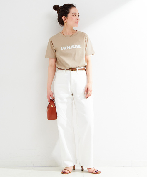 B.C STOCK(ベーセーストック)の「《追加》手洗い可 / フロッキープリントロゴTEE(Tシャツ/カットソー・レディース・ブラック系その他/ホワイト/ベージュ・FREE)」の21枚目の写真