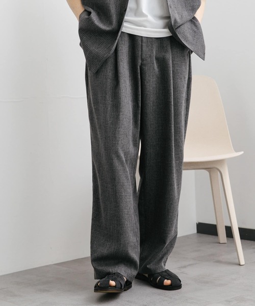 SENSE OF PLACE by URBAN RESEARCH(センスオブプレイスバイアーバンリサーチ)の「メランジタックワイドパンツ(その他パンツ・メンズ・ライトベージュ/チャコールグレー/ミント・MEDIUM/LARGE)」の12枚目の写真