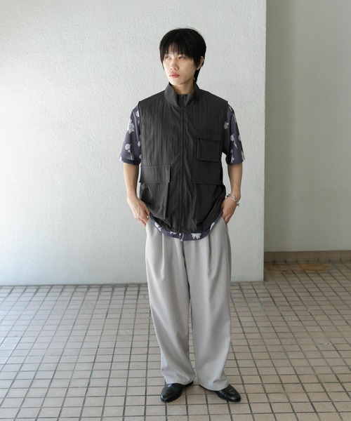 SENSE OF PLACE by URBAN RESEARCH(センスオブプレイスバイアーバンリサーチ)の「メランジタックワイドパンツ(その他パンツ・メンズ・ライトベージュ/チャコールグレー/ミント・MEDIUM/LARGE)」の21枚目の写真