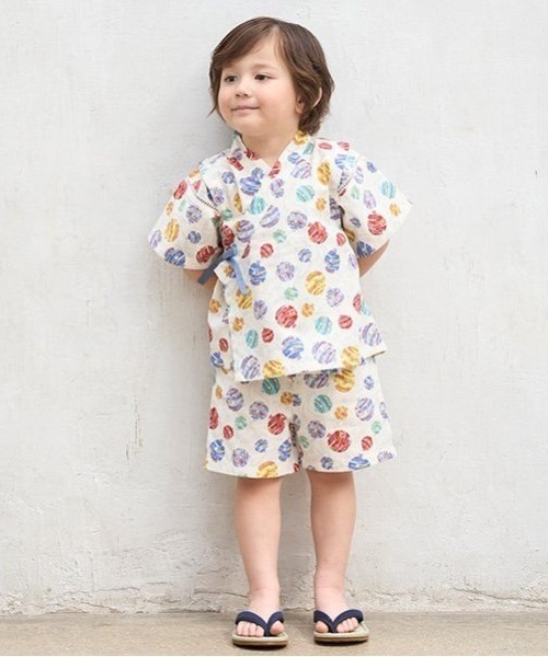 petit main(プティマイン)の「boysアソート甚平(浴衣・キッズ・カラフル/ネイビー/ダークブルー/ブルー・110cm/120cm/90cm/100cm/130cm/80cm)」の4枚目の写真