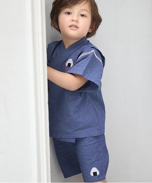 petit main(プティマイン)の「boysアソート甚平(浴衣・キッズ・カラフル/ネイビー/ダークブルー/ブルー・110cm/120cm/90cm/100cm/130cm/80cm)」の6枚目の写真