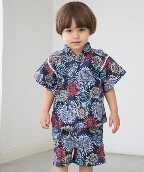 petit main(プティマイン)の「boysアソート甚平(浴衣・キッズ・カラフル/ネイビー/ダークブルー/ブルー・110cm/120cm/90cm/100cm/130cm/80cm)」の9枚目の写真