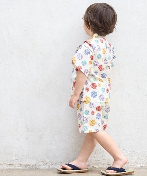 petit main(プティマイン)の「boysアソート甚平(浴衣・キッズ・カラフル/ネイビー/ダークブルー/ブルー・110cm/120cm/90cm/100cm/130cm/80cm)」の10枚目の写真