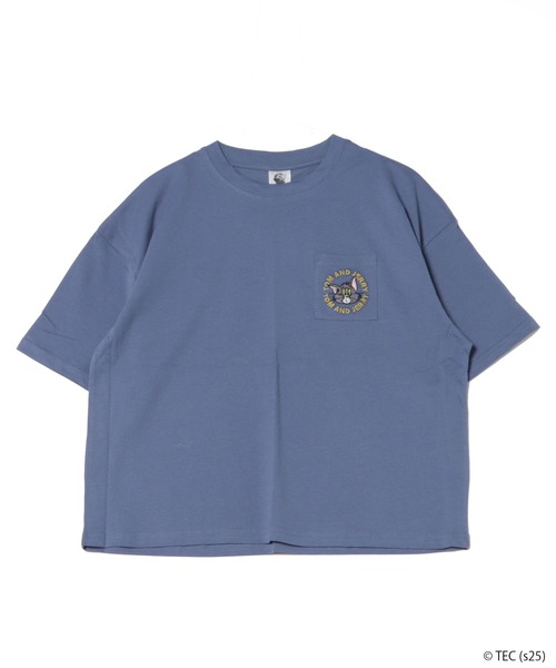 Tom&Jerry(トムアンドジェリー)の「【公式】トムとジェリー 天竺半袖WIDE型ポケTシャツ(Tシャツ/カットソー・レディース・ブルー/グリーン/モカ/オフホワイト・L/M)」の2枚目の写真