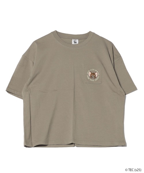 Tom&Jerry(トムアンドジェリー)の「【公式】トムとジェリー 天竺半袖WIDE型ポケTシャツ(Tシャツ/カットソー・レディース・ブルー/グリーン/モカ/オフホワイト・L/M)」の4枚目の写真