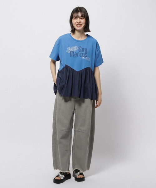 niko and...(ニコアンド)の「フレアヘムプリントTシャツ(Tシャツ/カットソー・レディース・チャコール/レッド/オフホワイト/ブルー・LARGE/MEDIUM)」の19枚目の写真