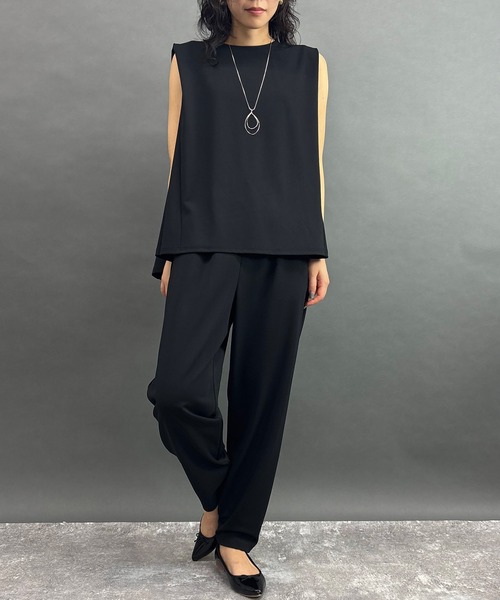 NICOLE white(ニコルホワイト)の「スリーブレスブラウス(シャツ/ブラウス・レディース・チャコール/ブラック/アイボリー・FREE)」の9枚目の写真